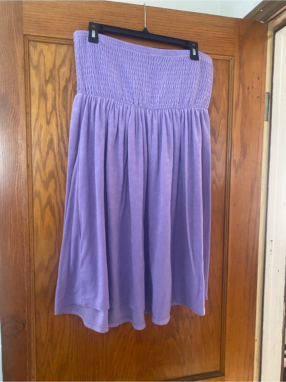 Women's Lavender Smocked Waist Midi dress - Casual Summer Style